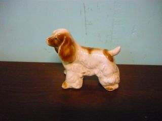 Vintage Japan Cocker Spaniel Porcelain Dog Figurine Color No Chips