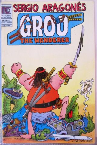 Groo The Wanderer 6 Signed Sergio Aragones Comic Book Very Good Cond Tm 8