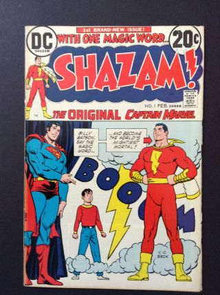 Shazam 1 1973 1st Revival Of Captain Marvel; Beck Art,  6.  0