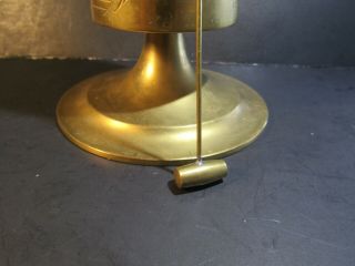 ANTIQUE JAPANESE BRASS 3 TIERED 3 TONE BELL TABLE TOP SIZE W/STRIKER & ROOSTER 6