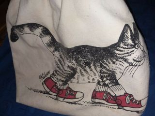 Vintage B Kliban 1975 Cat Clothespin Bag Hanger Workman Publishing Nyc