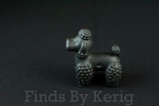 Cast Iron Black Poodle Statue Paperweight Office Decor Modern