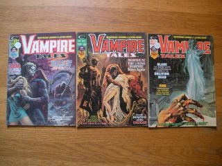 Vampire Tales 3,  7,  9 Satana,  Morbius.  Blade,  Dracula,  6.  0,  4.  5,  6.  5