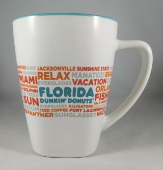 Dunkin Donuts Florida Destinations Coffee Mug Cup 2017 Ceramic 12oz