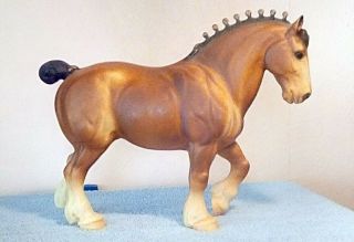 Breyer Traditional Clydesdale Stallion Bay,  Black Mane And Tail,  4 White Sox.