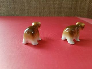 2 Bone China tiny miniature Bears figurines To Cute 2