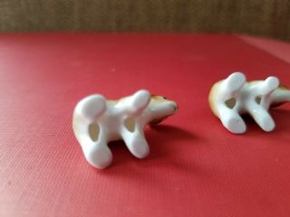 2 Bone China tiny miniature Bears figurines To Cute 5