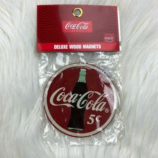 Coca - Cola Coke Deluxe Wood Magnet Kitchen Decor Vintage