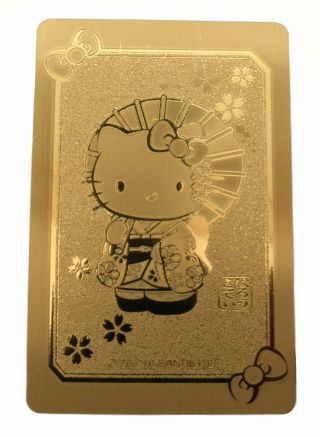 SANRIO Hello Kitty Gold Trump playing cards KAWAII From Japan 5