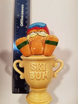 Garfield Ski Bum Ceramic Trophy Cup 1981 Enesco 5 1/2 