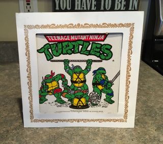 Vintage 1989 Teenage Mutant Ninja Turtles Carnival Giveaway Screen Printed Art