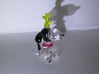 SNOOPY PEANUTS CHARLIE BROWN MURANO OF ITALY UNIQUE HAND BLOWN GLASS FIGURINE 2