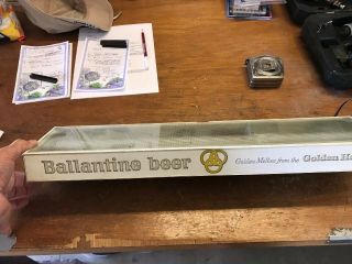 Vintage Ballentine Beer Light Up Bar Sign Advertising Electric Florescent Tin