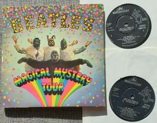 The Beatles " Magical Mystery Tour " 1967 2x7 " Double 45 Uk Ep Stereo