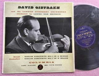 David Oistrakh Bruch Prokofiev Violin Orig Columbia 33cx 1268 Uk - 1950s Lp Nm -