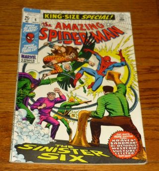 The Spider - Man Annual 6,  Marvel 1969 King Size Special,  Stan Lee Ditko