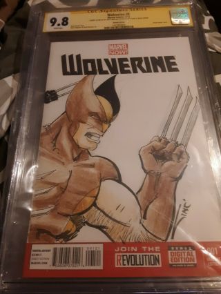 Alex Sinclair Sketch Art Cgc 9.  8 Signed X - 23 & Wolverine 1 W Color