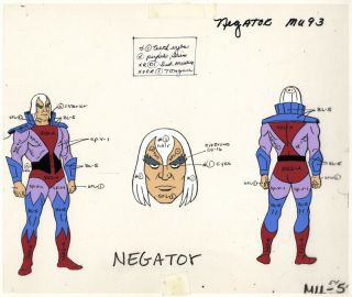 He - Man/she - Ra Masters Of The Universe Animation Art Negator Model Sheet