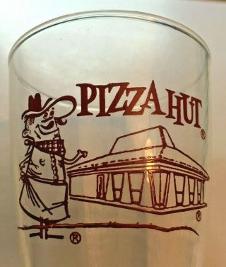 Vintage Pizza Hut Restaurant Beverage Beer Glass