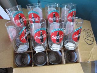 Case Of 12 Coca - Cola 16 - Ounce Drinking Glasses Indiana Glass