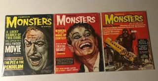 Famous Monsters Of Filmland Set Of 3: 14,  18,  32 (very Good To Fine)