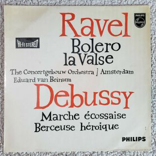 Ravel: Bolero La Valse/van Beinum Philips Hi - Fi Stereo 835 - 009 Ay Ed1 Nm
