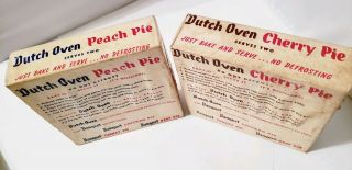 Vintage Dutch Oven Pies 2 BOXES Amana Appliance Store Display peach & cherry 3