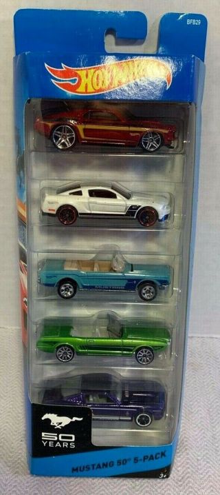 Hot Wheels 5 - Pack Mustang 50 Years 50th Anniversary Edition