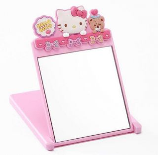 Cute Mini For Hello Kitty Desk Folded Girls Pocket Make Up Cosmetic Mirror