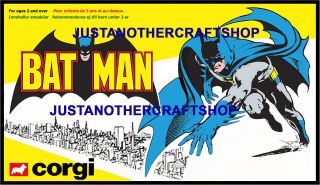 Corgi Toys 267 Batman Batmobile Large Size Poster Advert Leaflet Sign 1970 
