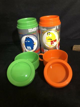 M & M Thermos Set Of 2 Orange And Green
