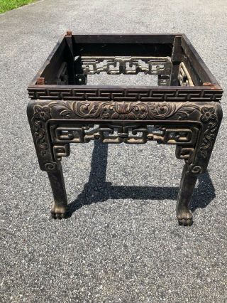 ANTIQUE Qing Dynasty CHINESE CARVED ROSEWOOD & MARBLE TABLE 8