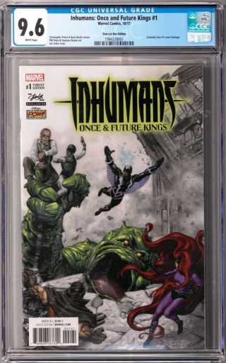 Inhumans: Once And Future Kings 1 Cgc 9.  6 (oct 2017,  Marvel) Stan Lee Box Ed.
