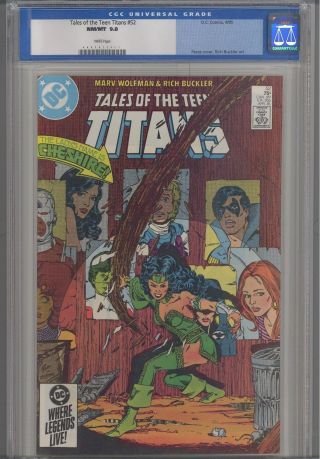 Tales Of The Teen Titans 52 Cgc 9.  8 1985 First Azrael Appearance: Cheesire
