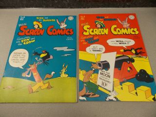 Real Screen Comics 8 9 1946 Tito And His Burrito The Fox And The Crow Dc Comics