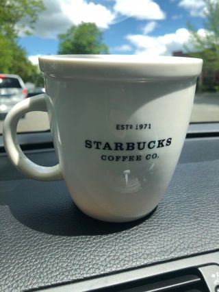 Starbucks Coffee Mug Cup Barista White Black 18 Oz 1971 Large 2001