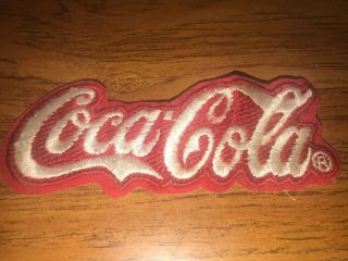 Vintage Rare Coca Cola Name Logo Advertising Cut - Out Patch 4 1/2 "