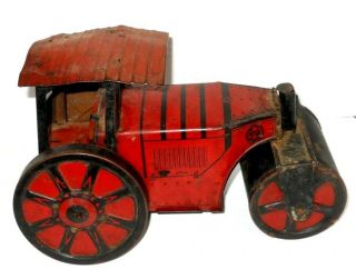 Vintage Marx Tin Wind - Up Toy Steam Roller