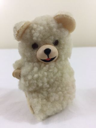 Vtg 80’s Snuggle Fabric Softener Bear Tiny Clip Hands 3” Tall Mascot Toy Plush