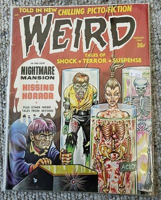 Weird Vol 3 1 Eerie Publications Rare 1969 Horror Comic Creepy Vf Monster Mag
