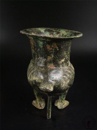 Very Large Fine Old Chinese Bronze Made Pot Vase Statue PHOENIX STYLE 4