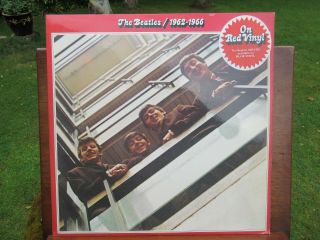 The Beatles 1962 - 1966 Red Vinyl Stickered Ex,  Cond Late 1970`s