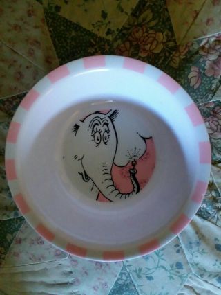 Dr Seuss Horton Hears A Who Pink White Elephant Bowl