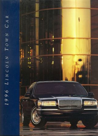 1996 Lincoln Town Car Signature Cartier Deluxe Sales Brochure W/paint Chips