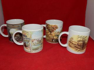 Gibson John Deere Set Of 4 Coffee Mugs,  Cups,  Set Of All Four