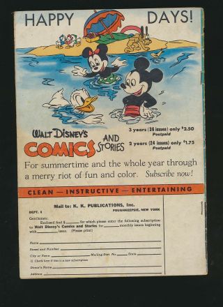 Walt Disney ' s Comics Vol 5,  11,  3.  5/VG - 2