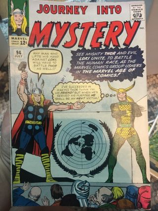 Journey Into Mystery 94 1963 Marvel Silver Age Thor Loki
