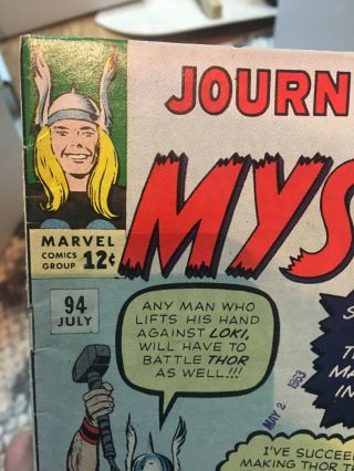 Journey into Mystery 94 1963 Marvel Silver Age Thor Loki 2