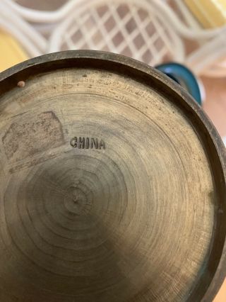 Chinese Cloisonne Urn Vase Yellow Flowers Enamel Bronze Jar Lid 12 Inches 1900 6