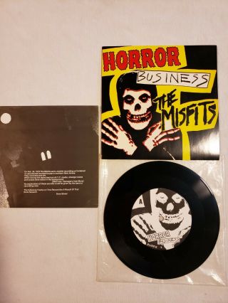 Misfits Horror Business 7 " Vinyl Early Unofficial Release Samhain Danzig